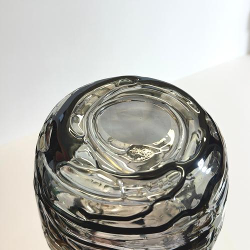 Black Italian Art Glass Vase by Angelo Rinaldi, 1970s For Sale - Image 8 of 11