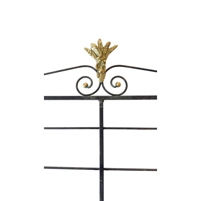 Brass Art Deco French Bakers Rack: Three-Tiered Etagere in Wrought Iron & Brass, 1930s For Sale - Image 8 of 10