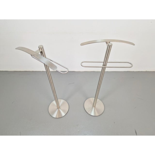 Postmodern Stainless Steel Servero Valet Stands from Zack Design, Germany, 1990s, Set of 2 For Sale - Image 7 of 9