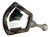 Rosewood Hand Mirror with Silver Floral Applications and Monogram Card Handle For Sale