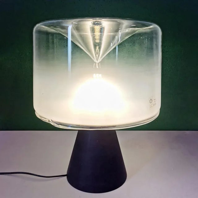 Concerto Table Lamp in Murano Glass by Roberto Pamio for Leucos, 1970s, in Flawless conditions. Designed 1970 to 1979 This...
