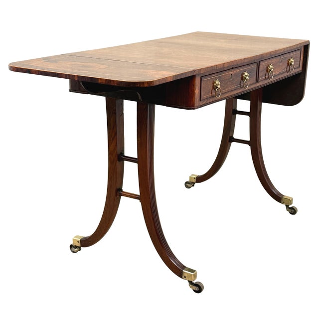 Brown Small Regency Rosewood Sofa Table, Early 19th Century For Sale - Image 8 of 17