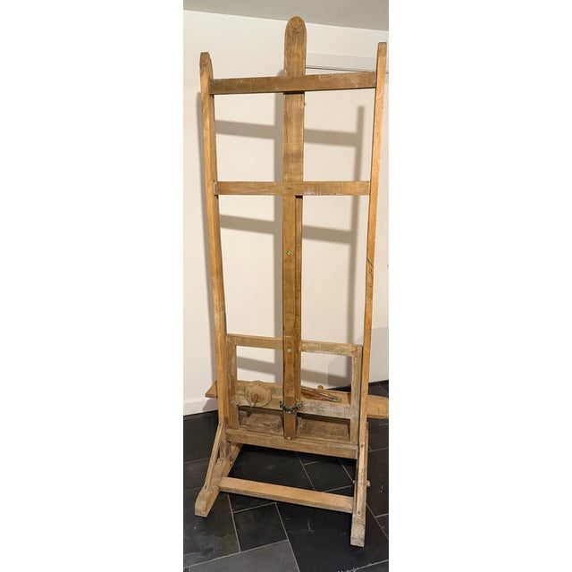Large antique artist's easel, acquired from Galerie Half in Los Angeles in 2019, where it was described as "Large Easel,...