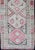 Tribal Vintage Turkish Oushak Runner With Geometric Design in Charcoal, Pink, and Cream For Sale - Image 3 of 13
