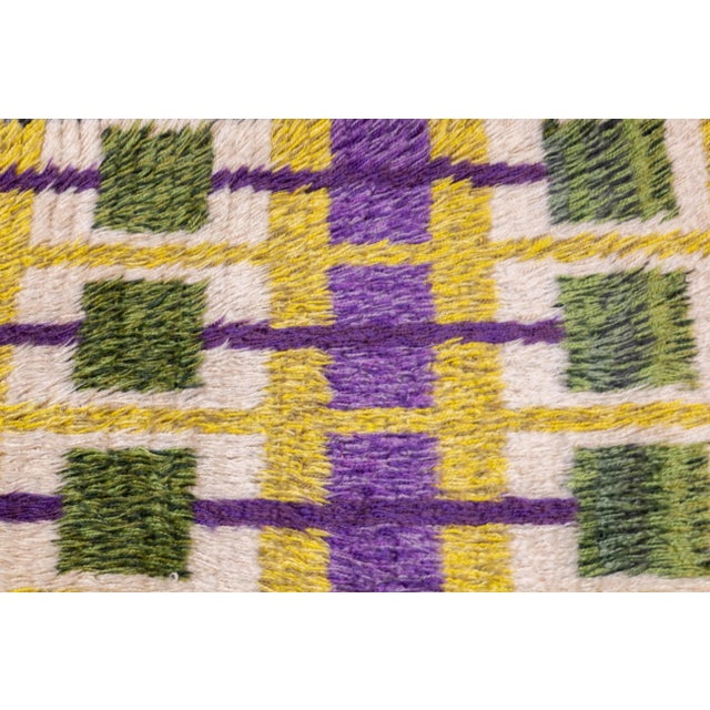 Vintage Swedish Wool Pile Rug 2'2'' X 4'1'' For Sale In New York - Image 6 of 7