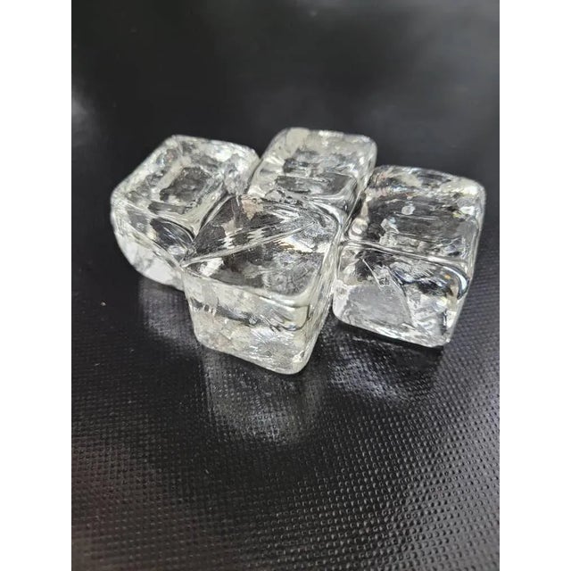 Vintage Crystal Cut Glass Ice Bucket set Ice Cubes and Ice Thongs Etched top ring Beautiful Crystal Bucket and 24 Glass...