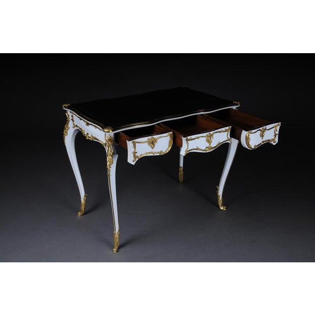 20th Century Louis XV White Writing Desk For Sale - Image 15 of 18