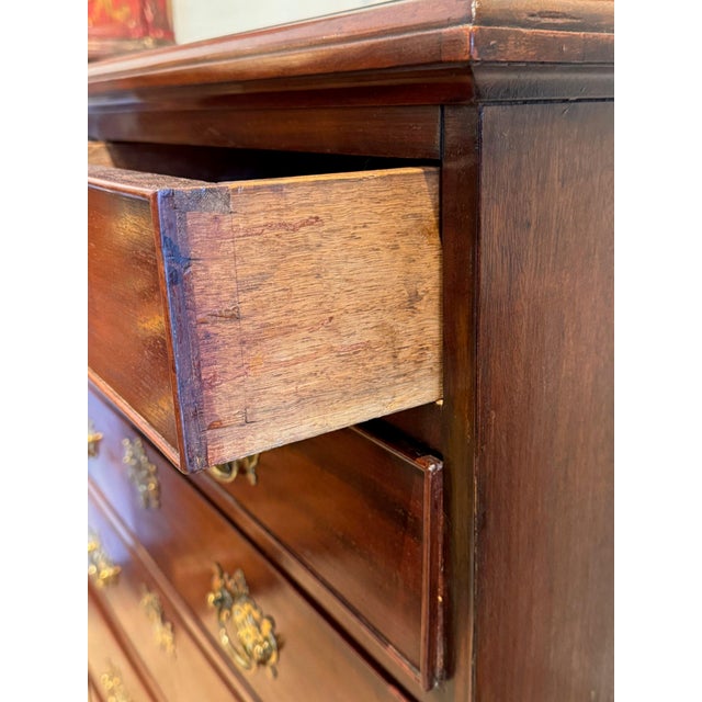 19th Century Tall Mahogany Chest of Drawers For Sale - Image 6 of 10