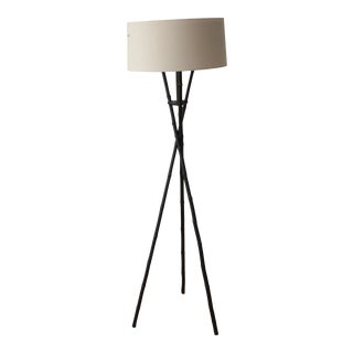 Vintage Mid-Century Modern Bamboo Floor Lamp For Sale