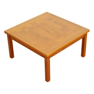 1960s Danish Design Teak Inlay End Table For Sale