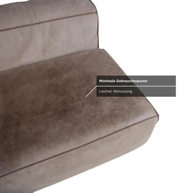 Grey Leather Corner Sofa from Baxter For Sale - Image 11 of 17