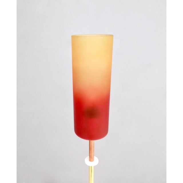 Postmodern Red and Orange Glass Floor Lamp by Carmelo La Gaipa For Sale - Image 3 of 9