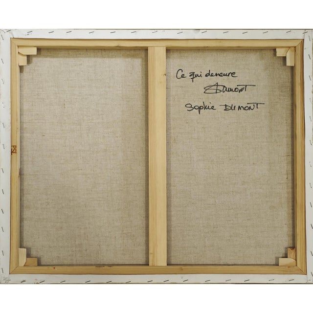 Cornflower Blue Ce Qui Demeure, Abstract Library, Still Life, Geometric, Framed by Sophie Dumont For Sale - Image 8 of 9