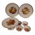 Vintage German Porcelain Harvest Fruit Plates, Pedestal Stand & Nut Bowls - Set of 7 For Sale