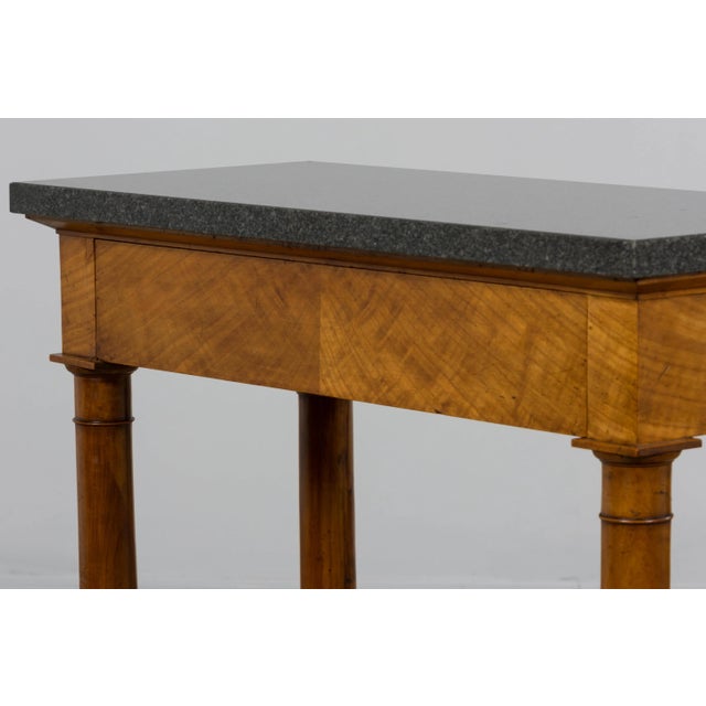 Early 19th Century French Empire Mahogany Console W/ Dark Gray Granite Top For Sale - Image 14 of 17