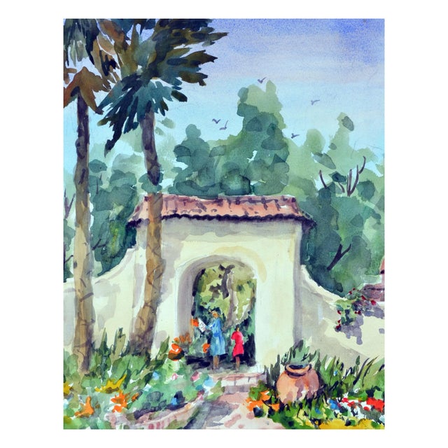 Impressionist The Mission Entrance by Gladys Louise Bowman Fies For Sale - Image 3 of 5