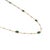 VR Jewels Minimalist 14k Yellow Gold 1.99ct Emerald & Diamond Station Chain Vintage Necklace For Sale - Image 4 of 16