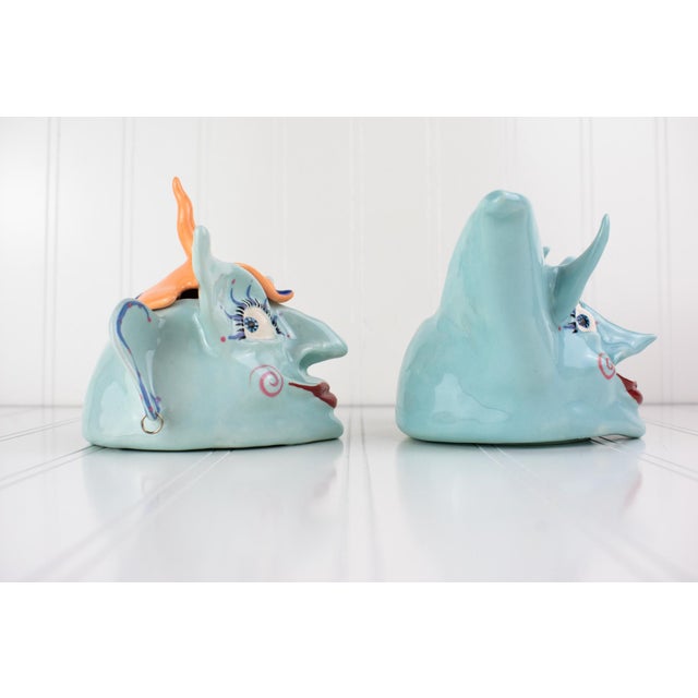 Original 1996 Signed Mark Switzer Studio Ceramics Sugar & Creamer Set For Sale In Minneapolis - Image 6 of 17