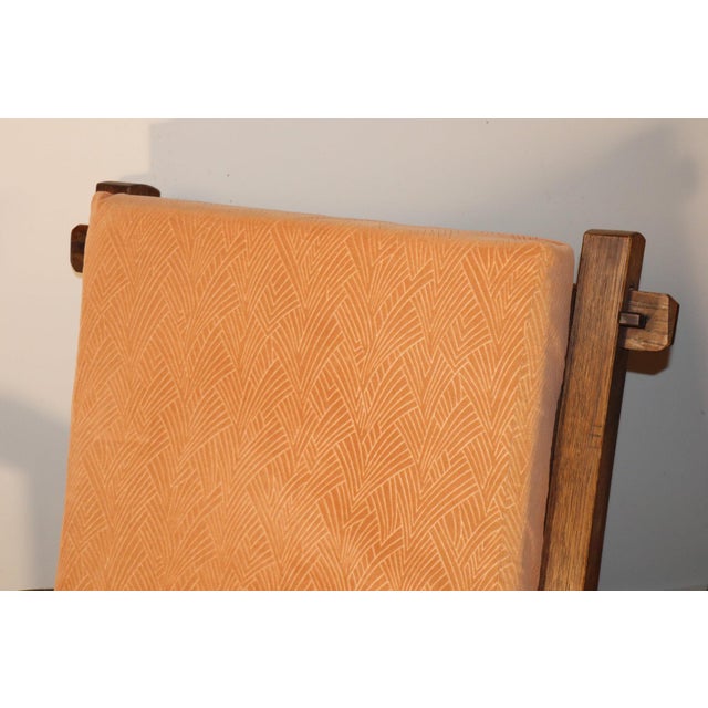 Brutalist Armchairs in Oak and Velvet, 1960s-1970s, Set of 2 For Sale - Image 13 of 18