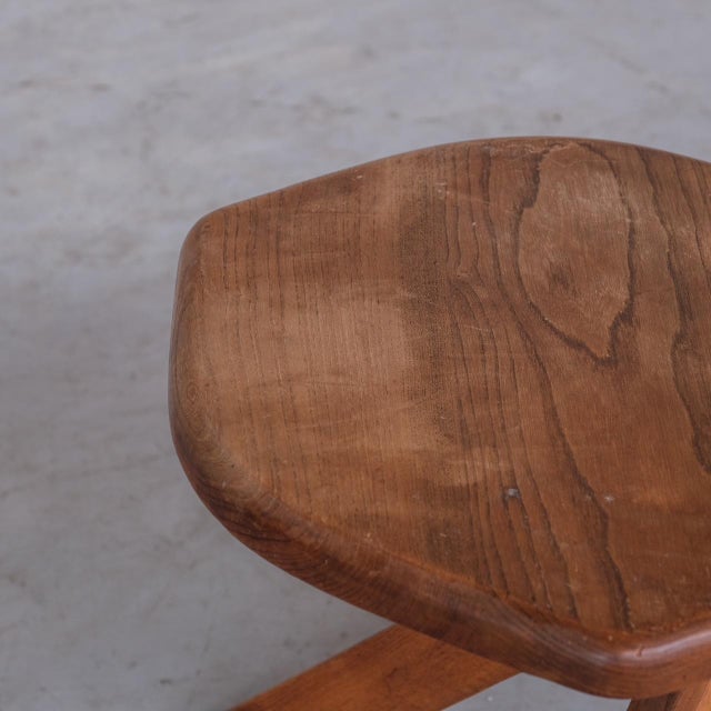 Mid-Century French Elm S34 Chair from Pierre Chapo, 1970s For Sale - Image 14 of 15