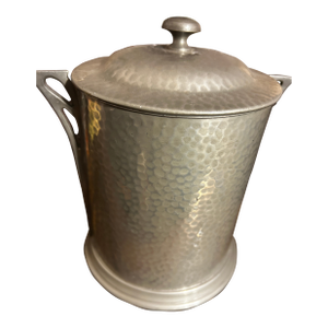 Late 19th Century James Dixon Cornish Pewter Ice Bucket With Lid