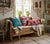 Textile Vibrant Cottagecore Charm: Hana Chess in Ruby + Romo Miro in Beijing Blue + Down-Feather Filled Pillows = a Set of 4 For Sale - Image 7 of 17
