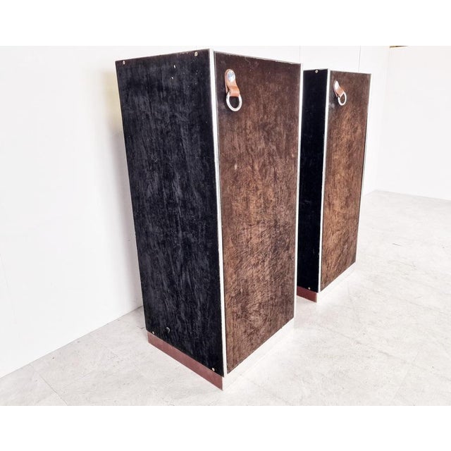 Rare vintage cabinets designed by Guido Faleschini for Hermès. The cabinet offers plenty of storage space for coat hangers...