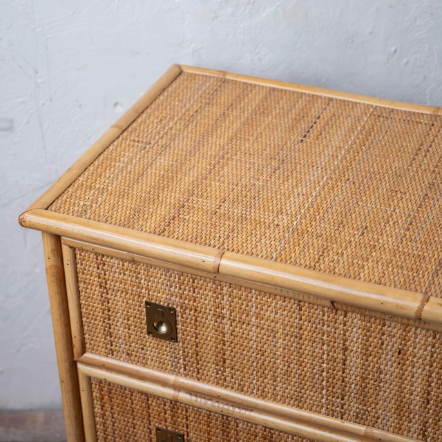 1970s Dal Vera Woven Rattan Dresser, 1970s For Sale - Image 5 of 9