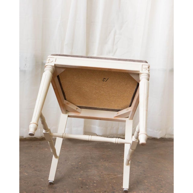 Set of Six Swedish Gustavian-Style Painted Dining Chairs, 20th Century For Sale - Image 13 of 13