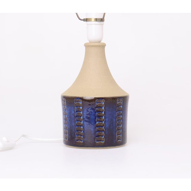 Vintage Blue Ceramic Table Lamp by Maria Philippi for Søholm, 1960s For Sale - Image 4 of 8