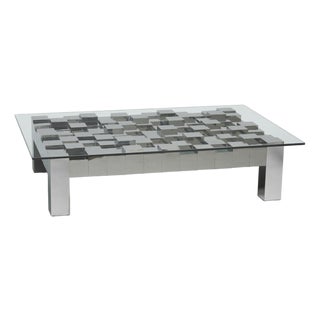 Stainless Steel Cocktail Table, Rectangular - Flash Collection by Oggetti For Sale