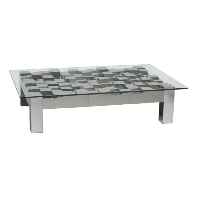 Stainless Steel Cocktail Table, Rectangular - Flash Collection by Oggetti For Sale