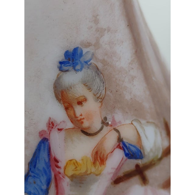 Soliflore Vase in Opaline Glass and Painting by Roger Chapelain Midy, 20th Century For Sale - Image 9 of 12