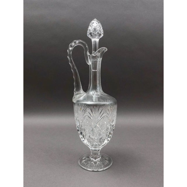 Mid 20th Century St. Louis France Florence Pineapple Cut Crystal Wine Decanter With Stopper For Sale - Image 4 of 10