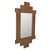 This rectangular mirror features a bold stepped silhouette frame inspired by traditional sawtooth patterns. The teak...
