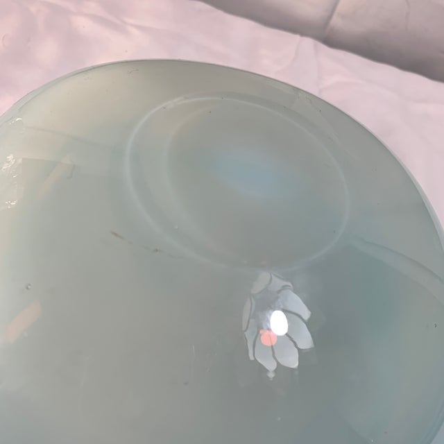 Glass Heavy Italian Seguso Alabastro Series Blue and White Opaline Sommerso Cased Glass Dish For Sale - Image 7 of 7