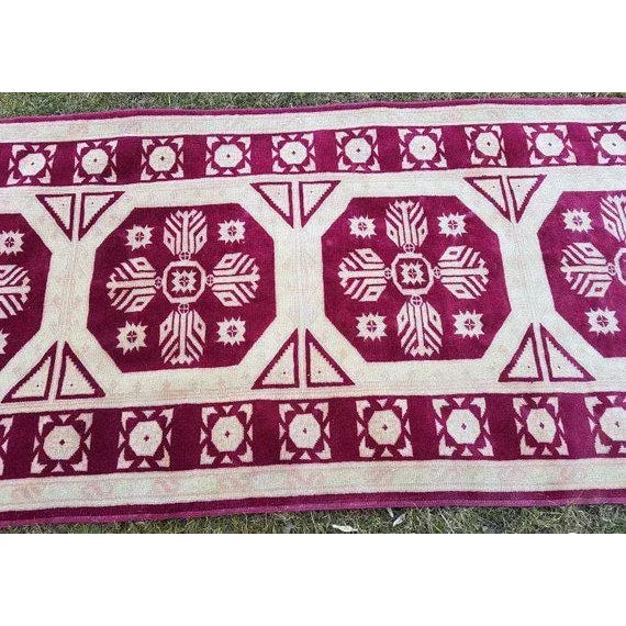 Hand-Knotted Turkish Kurdish Runner . Tribal Long Runner - 3′5″ × 12′2″ For Sale - Image 9 of 11