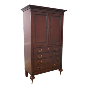 French Made Empire Cherry Tv Armoire Cabinet