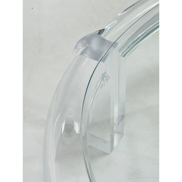 1970s Lucite & Glass Coffee Table Attributed to Karl Springer, Model Mark II For Sale - Image 14 of 16