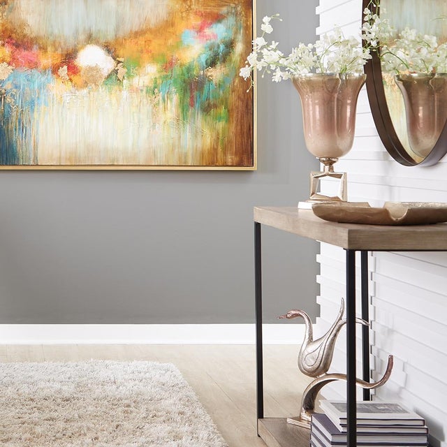Contemporary Wood & Metal Console Table For Sale - Image 3 of 7