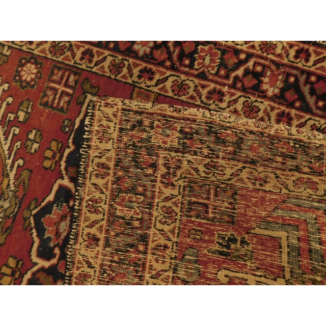 1930s Antique Hand Knotted Persian Karaja Accent Rug 2'10"x 4'4" For Sale - Image 12 of 13