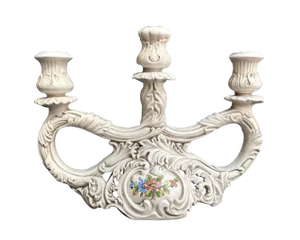 Early 20th Century Ceramic Candleholders by F. lli Bosello, Italy, Set of 2
