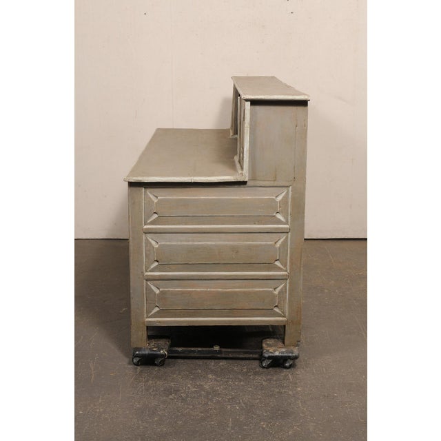 Greige Early 20th Century Portuguese Refectory Cabinet For Sale - Image 8 of 13