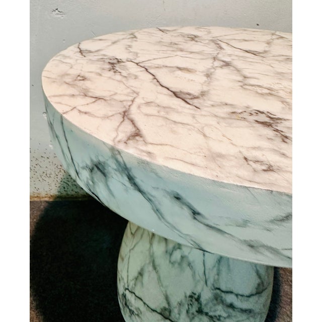 Coffee Table in Imitation Marble Resinated Ceramic For Sale - Image 4 of 6
