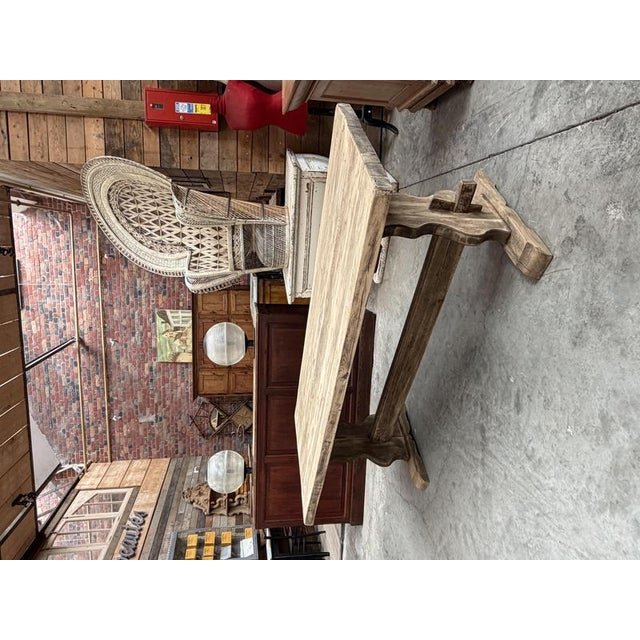 Monastery‑Style Table with Benches, Set of 3 For Sale - Image 4 of 14