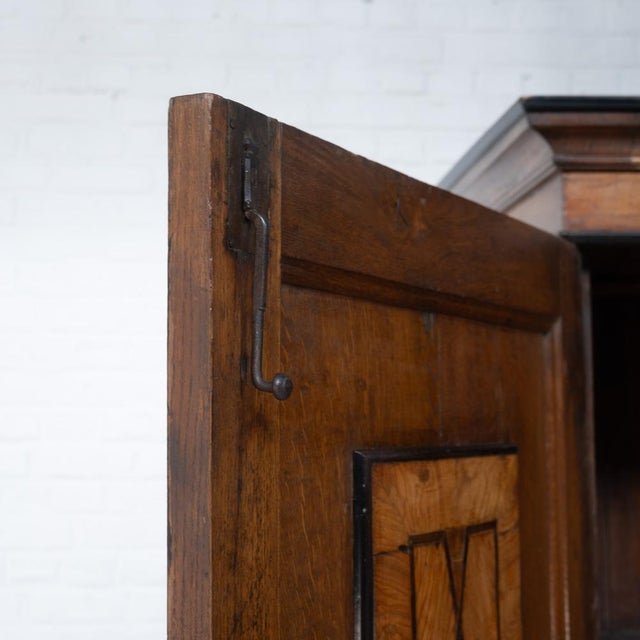 Oak and Walnut 2-Door Cabinet, 18th Century For Sale - Image 18 of 18