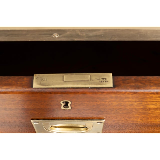 Victorian Brass Mounted Mahogany Campaign Chest For Sale - Image 9 of 12