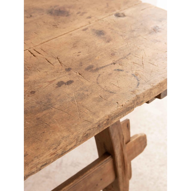 Brown Swedish Pine Goat Table For Sale - Image 8 of 12