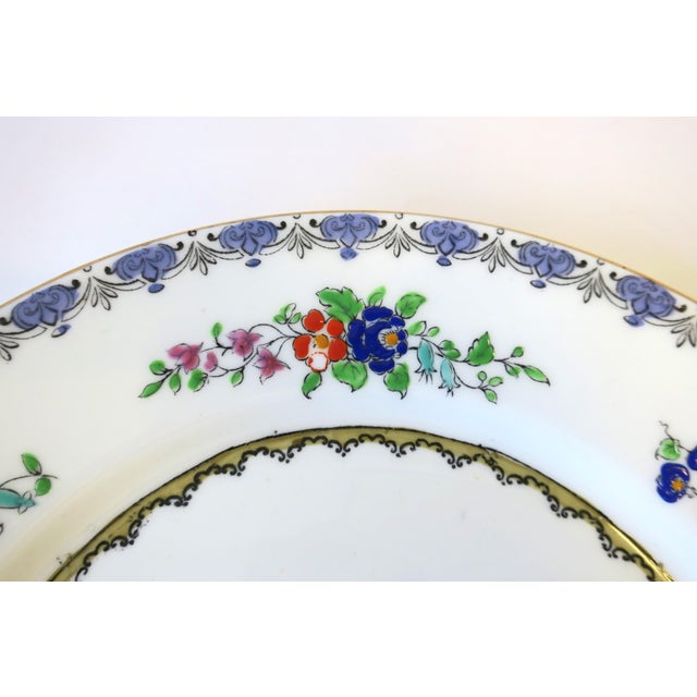English Adderley Porcelain Plates With Floral Chintz Design - a Pair For Sale In New York - Image 6 of 10