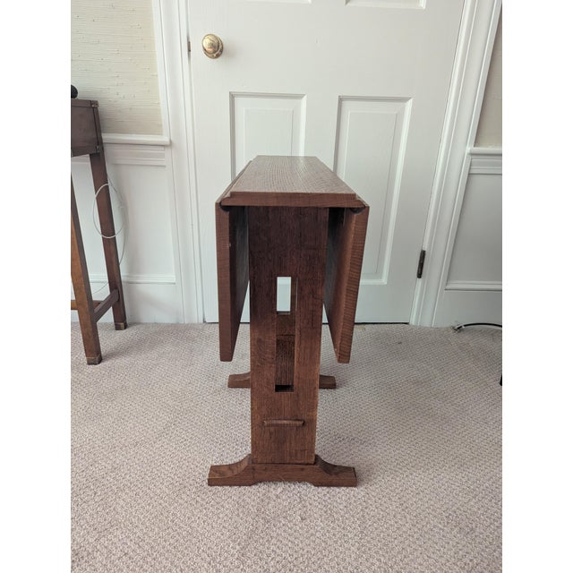 Late 20th Century Stickley Arts & Crafts Mission Style Table For Sale - Image 5 of 13